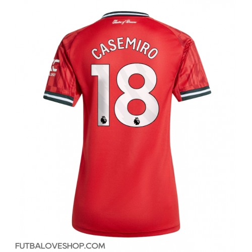 Dres Manchester United Casemiro #18 Domáci pre Ženy 2025-26 Krátky Rukáv